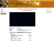 Tablet Screenshot of foothill-baptist.org